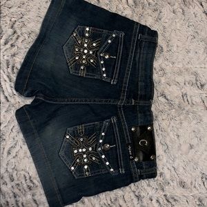 Miss C denim shorts.